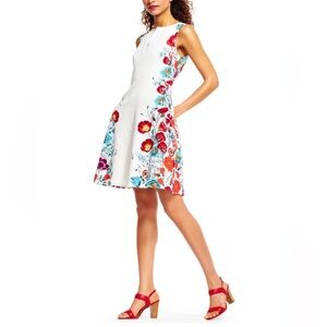 Adrianna Papell textured floral dress size 10